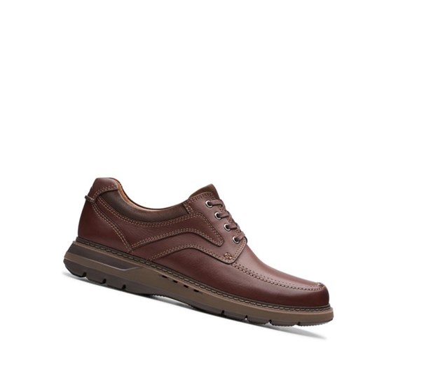 Chaussures Cuir Clarks Un Ramble Dentelle Cuir Larges Fit Homme Marron Foncé | CHEK08739