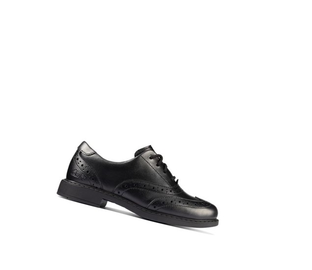 Chaussures D'école Clarks Scala Cuir Garcon Noir | RDFT28137