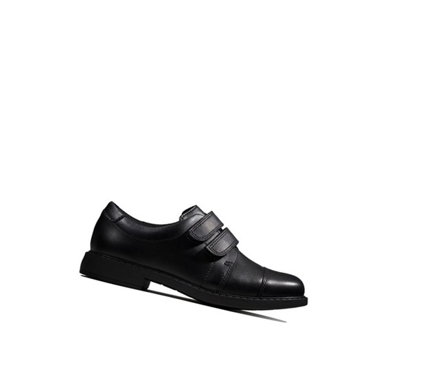 Chaussures D'école Clarks Scala Skye Cuir Fille Noir | ZSCG46137