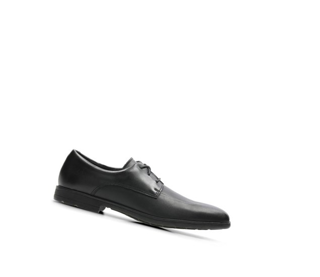 Chaussures D'école Clarks Willis Lad Cuir Garcon Noir | TBCZ35942