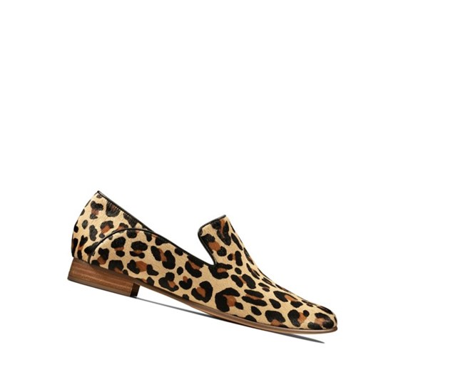 Loafers Clarks Pure Viola Print Cuir Femme Leopard | RLNB87316